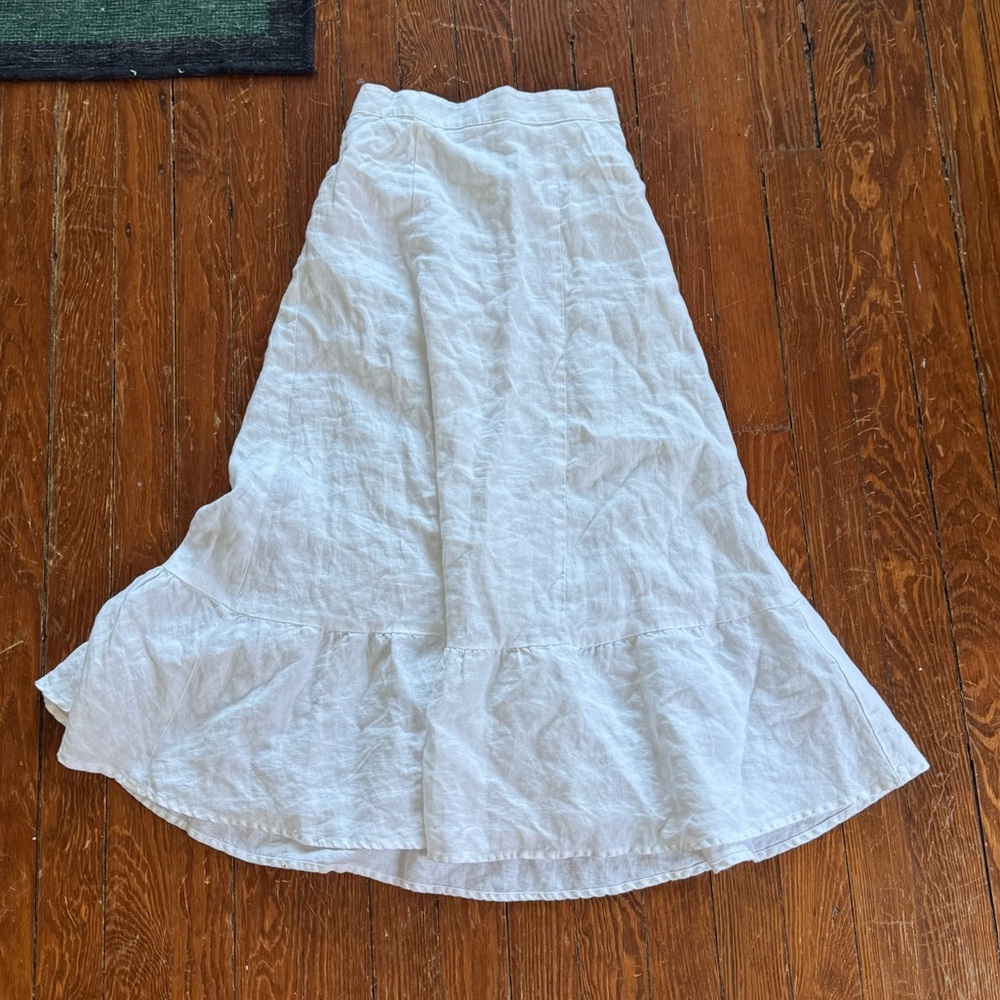 Reformation Linen Midi Skirt